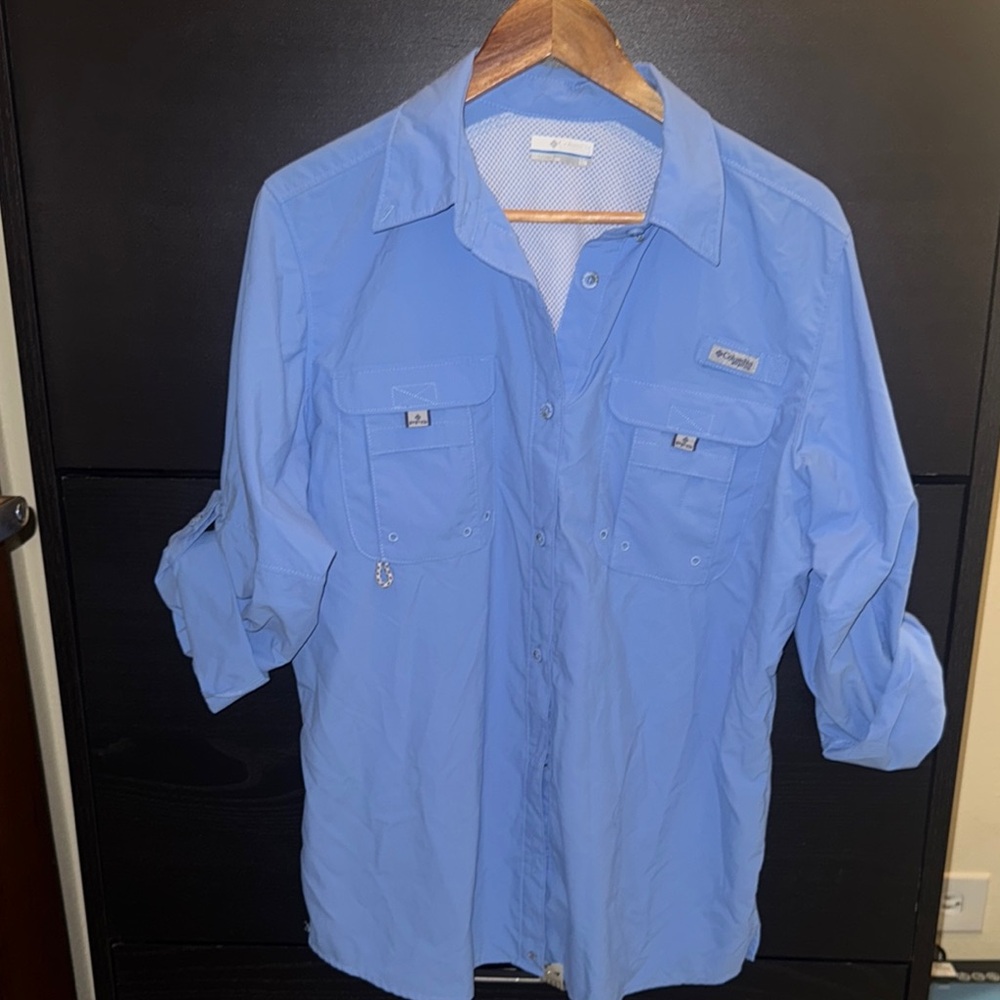 Columbia Women's Blue Button-Up Top